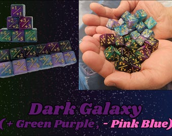 マジックTCG、カウンターダイス+/-、ダークギャラクシーテーマ。あらゆるマジック・ザ・ギャザリングデッキにぴったり！Edh、Cedhマジックデッキ！オタクへのプレゼントに最適！