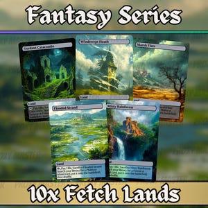 Full-Art Fetch Lands Set: Custom Magic Proxies for EDH/CEDH Decks