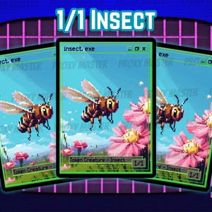 Retro 8bit Pixel Art Insect 1/1 Token for Magic - Bundles of 3 or 5