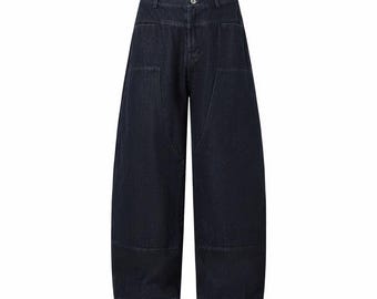 N O R T H V A U L T Jeans med vida ben, Minimalistiska baggy jeans, Jeans med hög midja, Lös passform, Streetwear-jeans
