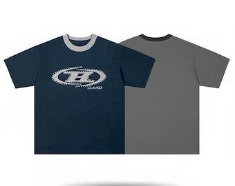 NORTHVAULT Y2K Logo Graphic T-Shirt, Vintage Tech Style Tee, Oversized Streetwear Shirt, Minimal Logo Retro Tee
