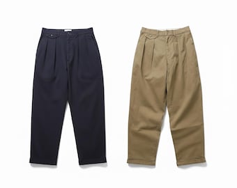 N O R T H V A U L T Plisserade vida byxor, Stora byxor, Minimalistiska streetwearbyxor, Byxor i avslappnad passform, Vida byxor i vintagestil