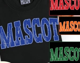 Benutzerdefinierte High School Maskottchen png, benutzerdefinierter Teamname png, personalisiertes Maskottchen Varsity Design png