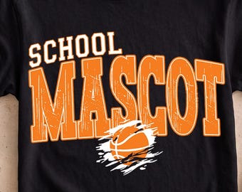 Basketball png, Custom Basketball Mascot png, Basketball Team Spirit Design, Mascot Sports PNG