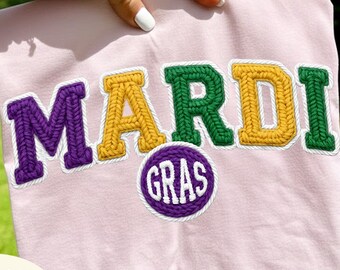 Latch Hook Mardi Gras, Mardi Gras Faux Yran Png, Mardi Gras Shirt png, Trendy Png, Embroidery Crochet Mardi Gras Png, Louisiana Png