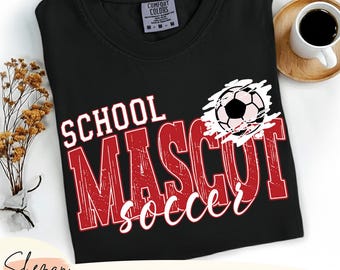 Custom soccer mascot high school team spirit wear PNG, Game Day Soccer PNG, Checkered Soccer Sublimation