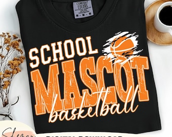 Basketball png, Custom Basketball Mascot png, Basketball Team Spirit Design, Mascot Sports PNG