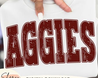 Aggies PNG, Team Pride Sports, High School College Game Day Sublimation PNG