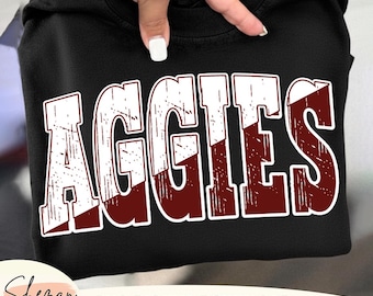 Aggies PNG, Team Pride Sports, High School College Game Day Sublimation PNG
