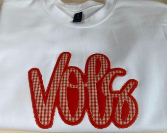 Embroidered VOLS Gingham Applique Shirt