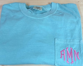 Embroidered Monogrammed Comfort Color T-shirt