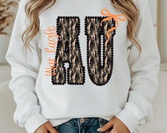 Auburn War Eagle Camouflage with Bow Shirt
