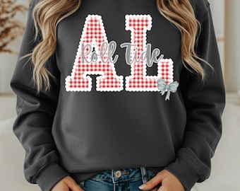 Alabama Roll Tide with Lace and Bow Shirt