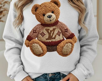 Trendy Faux Fur Designer Teddy Bear Shirt