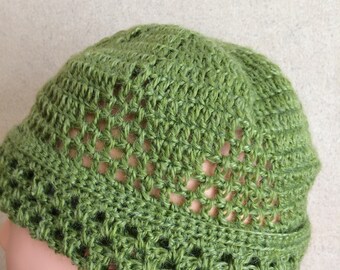 Crochet Summer Hat.Autumn Chemo Beanie Boho Cap.Knit Beach Hat for Lady.Men's Beanie Hat.Handmade Women Beanie Hat.Knit Skull Kufi Mesh Cap.