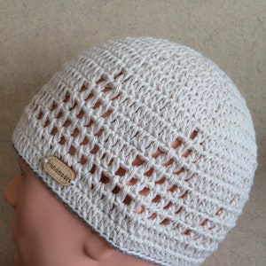 Crochet Summer Hat.Men&#39;s-Women&#39;s Short Beanie Cap.Knit Kufi Skull Cap.Crochet Cotton Chemo Hat.Knit Mesh Kufi Hat.Crochet Beach Hat.Lace Cap