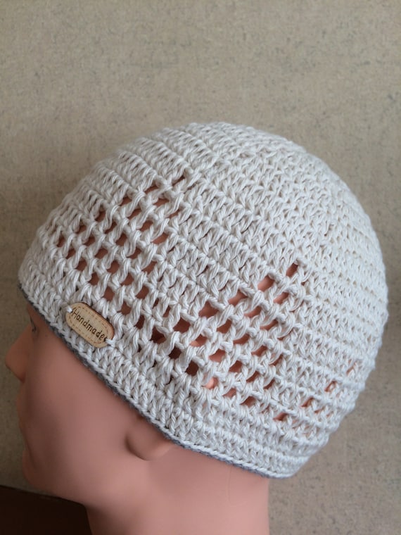 Crochet Summer Hat.men's-women's Short Beanie Cap.knit Kufi Skull