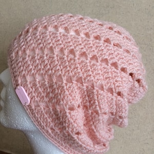 Crochet Hat.Knit Autumn-Winter Chemo Beanie Boho Cap.Lady-Girls Skull Hat.Handmade Mesh Slouchy Hat.Lace Elastic Brand Stretch Universal Hat