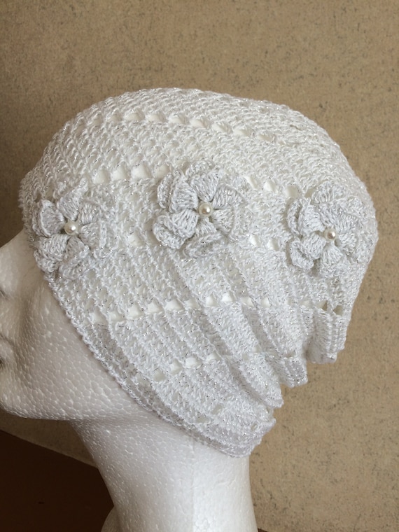 Crochet Hat.mesh-lace Wedding Hat.skull Slouchy Beanie Boho  display picture 1
