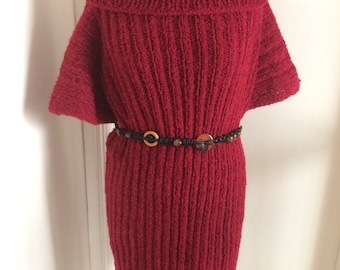 Mano de punto Dress.Oversized Knit Dress. Tunic.Women Fashion.Women's Knitwear.Knitted Warm Dress.Knitted Wool Tunic tejida a mano.