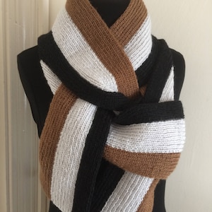 Knitted Scarf for Men.Hand Knit Stylish Scarf for Men.Men&#39;s Scarves.Stripes Colourful Boho Winter Christmas Gift Warm Fashion Ladies Scarf.