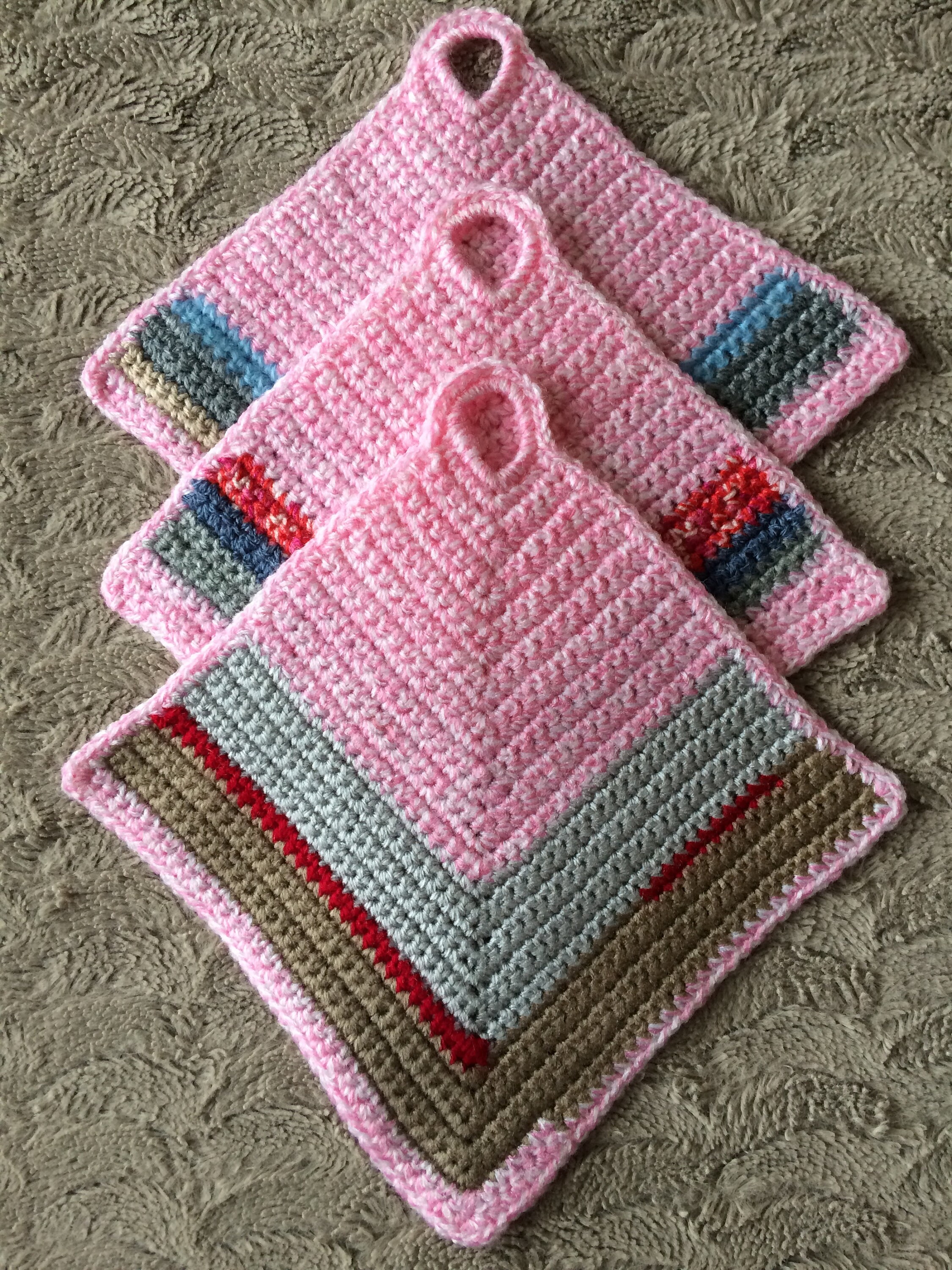 Crochet Pot Holders.set of 3.handmade Coaster.crochet Hotpad.crochet