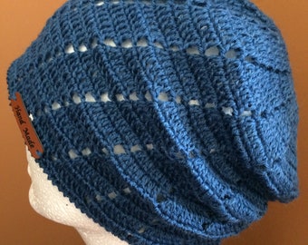 Crochet Beanie Hat.Handmade Women's Slouchy Beanie Hat.Crochet Men's Beanie Hat.Knitted Spring-Summer-Autumn-Winter Beanie Hat.Ladies Hat.
