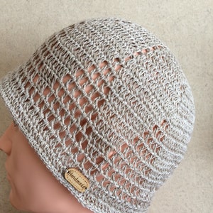 Crochet Summer Hat.Men&#39;s-Women&#39;s Short Beanie Cap.Knit Kufi Skull Cap.Crochet Linen Chemo Hat.Knit Large Kufi Hat.Crochet Beach Hat.Lace Cap