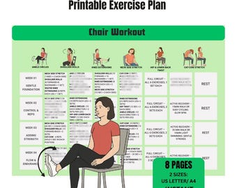 Senior Chair Workout: 28-Day Exercise Plan (Digital Download)