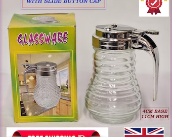 Glass Sugar Pot With Slide Button For Better Control Ideal For Sugar Oil Spices