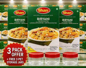 150g（50g×3）オリジナル シャン ビリヤニ マサラ スパイス、ペットボトル保存容器付き