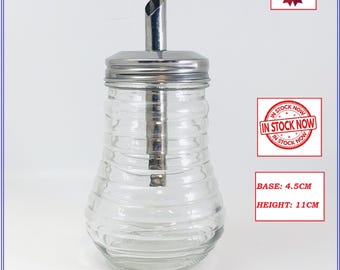 Glass Sugar Pot With Dispenser Pipe Ideal For Sugar Oil or Kitchen Ingredients