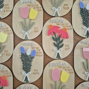 Personalised Floral Mother’s Day Magnet – “Thank You for Helping Me Grow” Mothering Sunday Gift image 8
