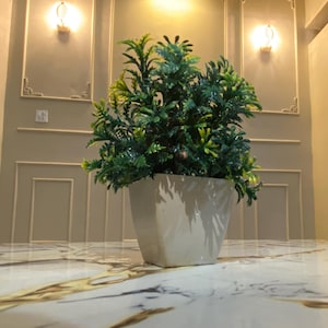 Artificial Flower Plant in Pot – Decorative Faux Greenery for Home Décor