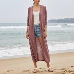 Sommer-Strickjacke für Frauen, langer Strickpullover, Boho-Strickjacke, übergroße Häkel-Strickjacke, Strand-Vertuschung, leichte Strickjacke