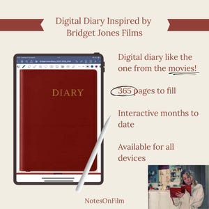 Digital Red Notebook Daily Diary of Bridget Jones