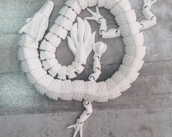 Articulated 3D Printed Dragon: Poseable Fantasy Figurine