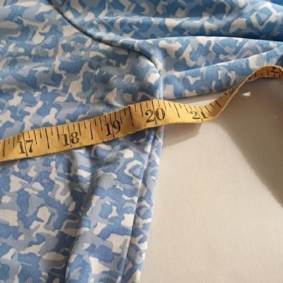 Ruby Rd. Light Blue Patterned Blouse Long Sleeve … - image 9