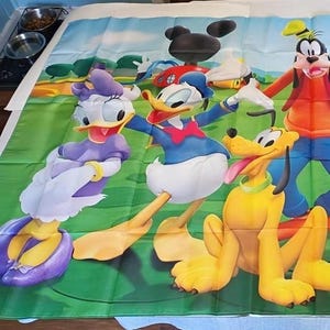 Pancarta de tela de Mickey Mouse de Disney para fiesta en la Casa Club. imagen 1