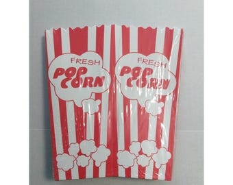Klassieke rood-wit gestreepte popcorndozen - pak van 15 - bioscoopstijl