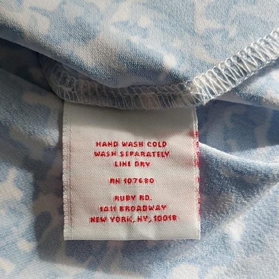 Ruby Rd. Light Blue Patterned Blouse Long Sleeve … - image 5