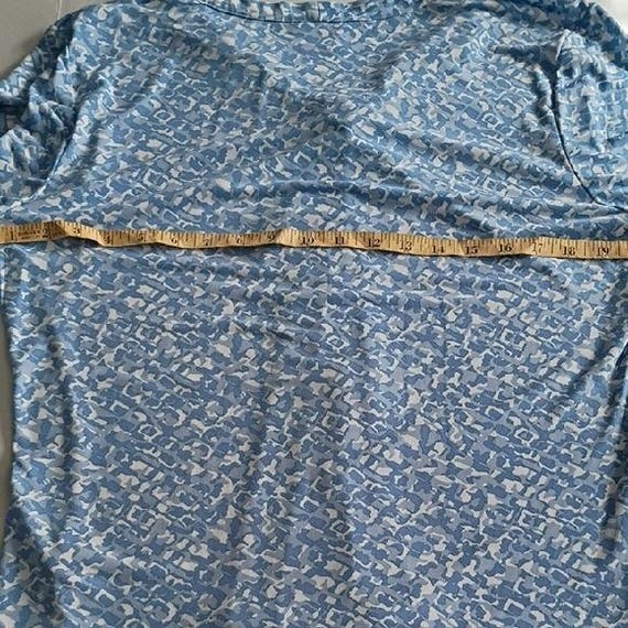 Ruby Rd. Light Blue Patterned Blouse Long Sleeve … - image 12