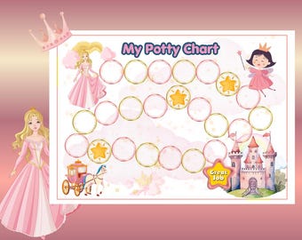 Kids Reward Chart Printable | Potty Training Chart | Habit Tracker for Kids | Chore Chart | Positive Behavior Chart PDF