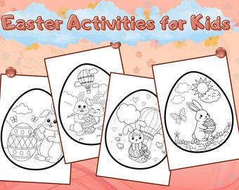 Easter Coloring Pages for Kids | 28 Printable Easter Activity Sheets PDF | Instant Download