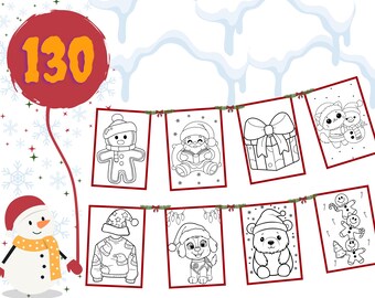 Christmas Coloring Pages for Kids | 130 Printable Holiday Coloring Sheets PDF | Cute Christmas Coloring Pages