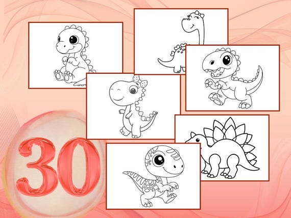 Dinosaurier Ausmalbilder – Einfache & Niedliche Malvorlagen für Kinder