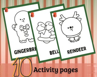 Christmas Coloring Pages for Kids | Printable Christmas Activity Sheets PDF | Holiday Coloring Pages | Christmas Printable