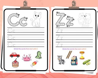 Alphabet Tracing Worksheet | Letter Writing Practice | Preschool Printables | Alphabet Printable