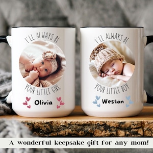 Personalized Baby Mug Mothers Day Photo Gift Idea Birthday Mom Keepsake Ceramic Picture Cup Custom Memory Child From Girl Boy Daughter