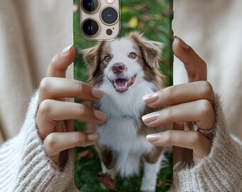 Phone Case Custom Dog Or Cat Picture Pet Memorial Photo Case Personalized Pet Loss Gift For Pet Lover iPhone 16 Pro Samsung 20 Android Cover